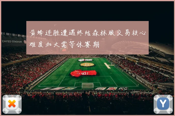 黄蜂连胜遭遇终结森林狼交易核心难度加大需等休赛期